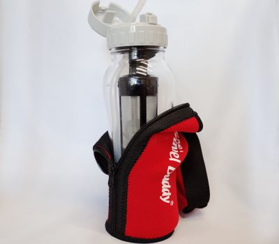 Travel Buddy Teeflasche 0,5 l, Glas, mit Trinkhalm